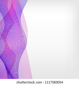 abstract vector waved line background - purple and violet