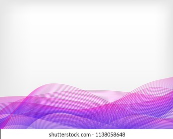 abstract vector waved line background - purple and violet