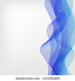 abstract vector waved line background - blue and violet