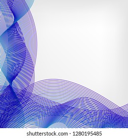 abstract vector waved line background - blue and violet