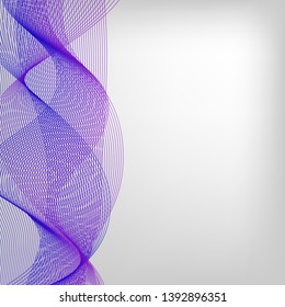 abstract vector waved line background - purple and violet