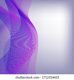 abstract vector waved line background - purple and violet