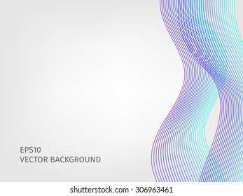 abstract vector waved line background