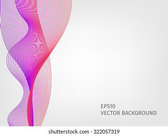 abstract vector waved line background