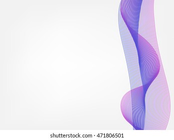 abstract vector waved line background - purple and violet