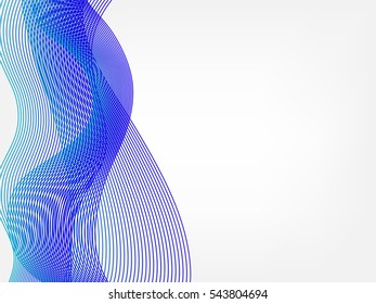 abstract vector waved line background - blue and violet