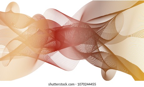 abstract vector waved line background.Multi color