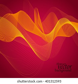 Abstract vector waves background