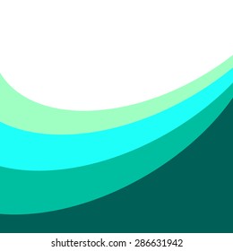 Abstract vector. Waves in the sea. Emerald. Backgrounds & textures shop.