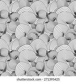 Abstract vector waves seamless pattern