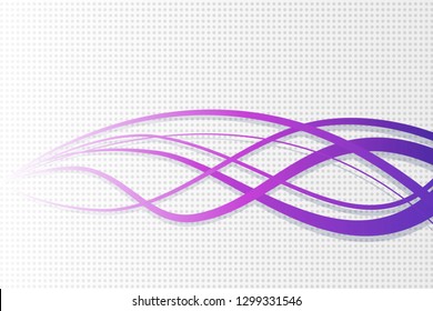 Abstract vector wavy background. Wavy lines on dotted background
