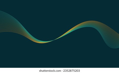 Resumen del fondo ondulado vectorial. Líneas de onda de vectores.