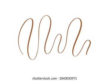 Abstract Vector Wavy calligraphy line. Black and white illustration. Element of design for posters and flyers story.