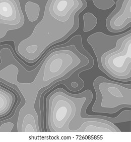 Abstract vector wavy grey background with multi-layers effect. Topographic map concept with space for your copy. Template of topography