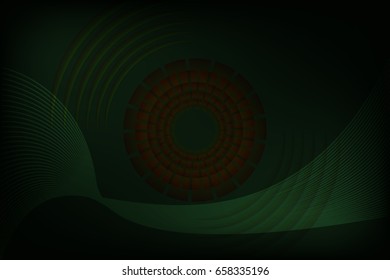 abstract vector wavy line green background design