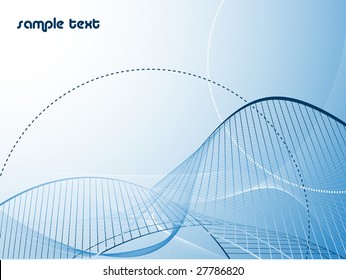 abstract vector wavy lines with copy space