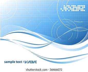 abstract vector wavy lines with  copy space for your text