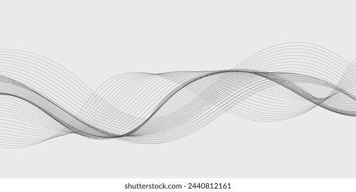 Líneas onduladas vectoriales abstractas. EPS10