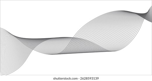 Abstract vector wavy lines. EPS10