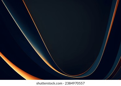 Abstract vector wavy lines flowing smooth curve dark mix gradient color in concept of luxury, technology, modern. Vector illustration.