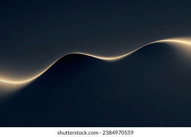 Abstract vector wavy lines flowing smooth curve dark mix gradient color in concept of luxury, technology, modern. Vector illustration.