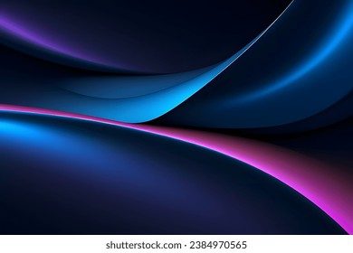 Abstract vector wavy lines flowing smooth curve dark mix gradient color in concept of luxury, technology, modern. Vector illustration.