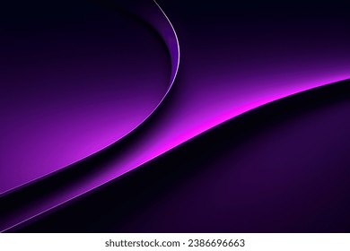 Abstract vector wavy lines flowing smooth curve dark purple gradient color in concept of luxury, technology, modern.
