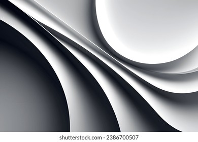 Abstract vector wavy lines flowing smooth curve gray gradient color in concept of luxury, technology, modern.