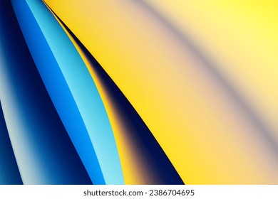 Abstract vector wavy lines flowing smooth curve yellow gradient color in concept of luxury, technology, modern.