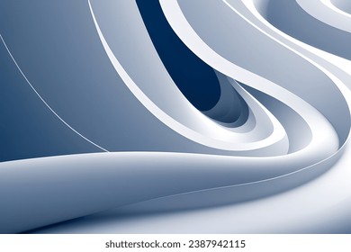 Abstract vector wavy lines flowing smooth curve white gradient color in concept of luxury, technology, modern.