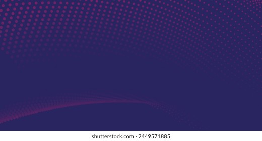 Abstract vector wavy lines flowing smooth curve colorful purple blue gradient isolated on transparent background in concept of technology, science, music, modern line