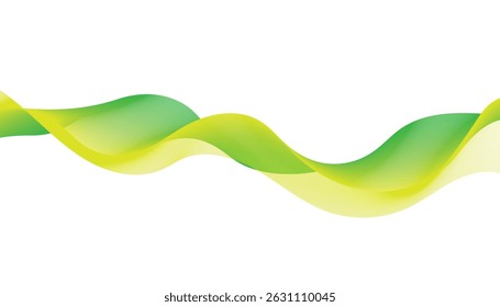 Abstract vector wavy lines flowing smooth curve