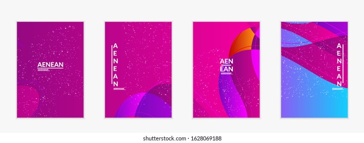 Abstract vector wavy pattern with bright gradient wavy organic overlapping shapes grunge textured.Invitation template for wedding or birthday party. eCommerce social media post design.