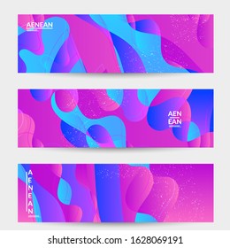 Abstract vector wavy pattern with bright gradient wavy organic overlapping shape.Natural wavy lines and white snow texture. Holiday sale advertisement promotional banner.