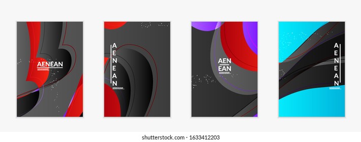 Abstract vector wavy pattern with bright gradient wavy organic overlapping shapes grunge textured.Invitation template for wedding or birthday party. eCommerce social media post design.