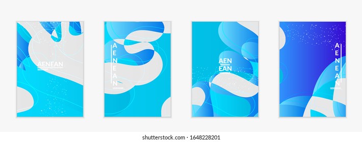 Abstract vector wavy pattern with bright gradient wavy organic overlapping shapes grunge textured.Invitation template for wedding or birthday party. eCommerce social media post design.