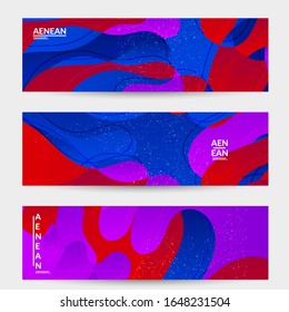 Abstract vector wavy pattern with bright gradient wavy organic overlapping shape. Natural wavy lines and white snow texture. Holiday sale advertisement promotional banner.