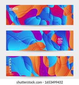 Abstract vector wavy pattern with bright gradient wavy organic overlapping shape.Natural wavy lines and white snow texture. Holiday sale advertisement promotional banner.