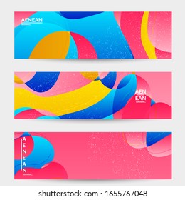 Abstract vector wavy pattern with bright gradient wavy organic overlapping shape.Natural wavy lines and white snow texture. Holiday sale advertisement promotional banner.