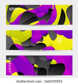 Abstract vector wavy pattern with bright gradient wavy organic overlapping shape.Natural wavy lines and white snow texture. Holiday sale advertisement promotional banner.