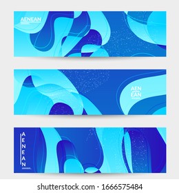 Abstract vector wavy pattern with bright gradient wavy organic overlapping shape.Natural wavy lines and white snow texture. Holiday sale advertisement promotional banner.