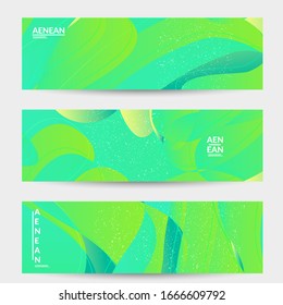 Abstract vector wavy pattern with bright gradient wavy organic overlapping shape.Natural wavy lines and white snow texture. Holiday sale advertisement promotional banner.