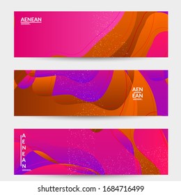 Abstract vector wavy pattern with bright gradient wavy organic overlapping shape.Natural wavy lines and white texture. Holiday sale advertisement promotional banner.