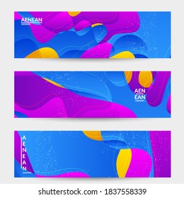 Abstract vector wavy pattern with bright gradient wavy organic overlapping shape.Natural wavy lines and white snow texture. Holiday sale advertisement promotional banner.