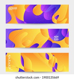 Abstract vector wavy pattern with bright gradient wavy organic overlapping shape.Natural wavy lines and white snow texture. Holiday sale advertisement promotional banner.