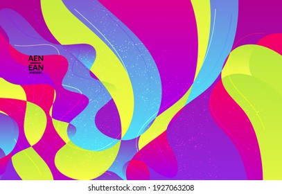 Abstract vector wavy pattern with bright gradient wavy organic overlapping shapes grunge textured.Invitation template for wedding or birthday party. eCommerce social media wallpaper design.