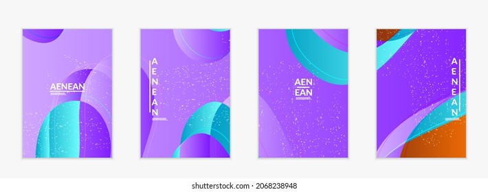 Abstract vector wavy pattern with bright gradient wavy organic overlapping shapes grunge textured.Invitation template for wedding or birthday party. eCommerce social media post design.