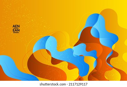 Abstract vector wavy pattern with bright gradient wavy organic overlapping shapes grunge textured.Invitation template for wedding or birthday party. eCommerce social media wallpaper design.