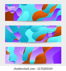 Abstract vector wavy pattern with bright gradient wavy organic overlapping shape.Natural wavy lines and white snow texture. Holiday sale advertisement promotional banner.