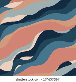 Abstract Vector Wavy Seamless Pattern
